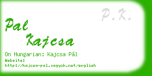 pal kajcsa business card
