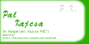 pal kajcsa business card